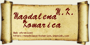 Magdalena Komarica vizit kartica